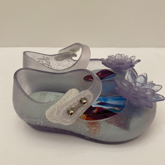 NIB Mini Melissa Frozen Mary Janes Shoes - Size 5 - Picture 3 of 7